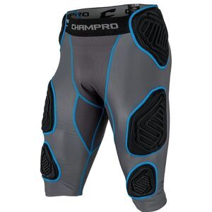 Champro Adult Bull Rush 7-Pad Girdle, 4X-Large, Charcoal, Black Inset NWT